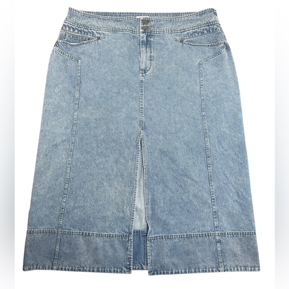 Tanya Taylor Christina Denim Midi Skirt - Picture 4 of 11